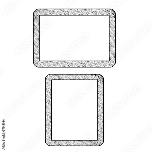 Vector rectangle hand drawing black frames