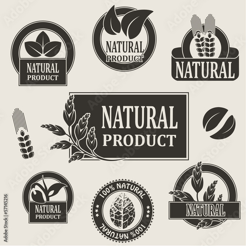 Vector nature symbols for natural product