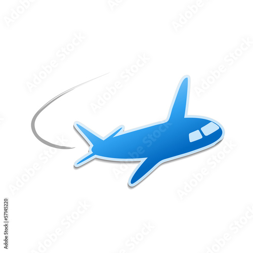 Vector flying airplane - icon, symbol for quick delivery