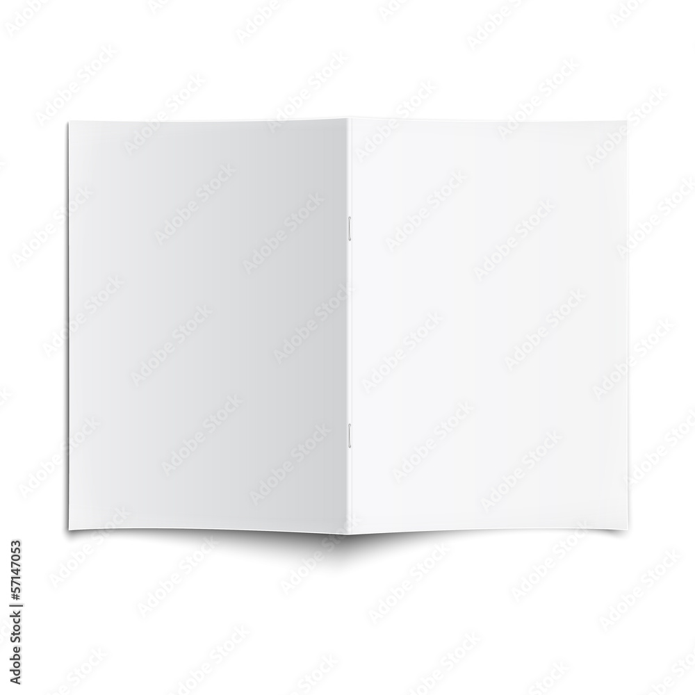 Blank opened magazine template with soft shadows. Blank opened magazine template with soft shadows.