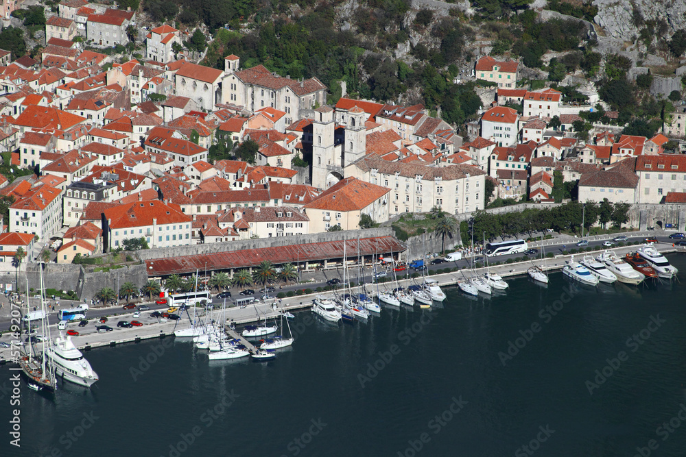 View of the Bay of Kotor from above
