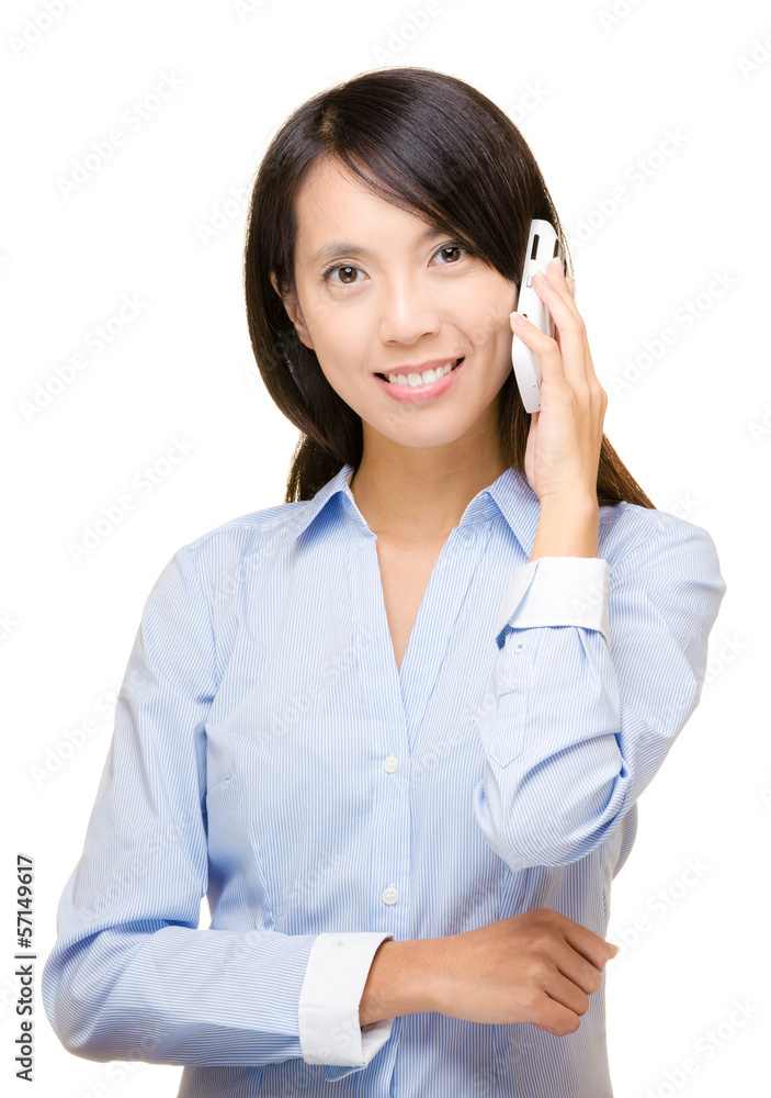 Asian business woman using mobile Asian business woman using mobile