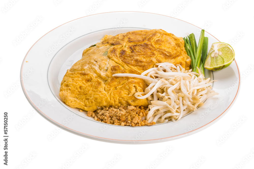 Thai omelette with shrimps