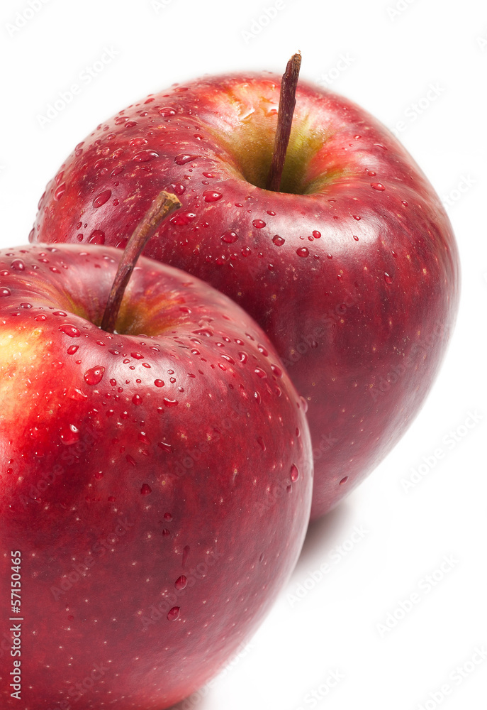 Several red apples on white background Several red apples on white background