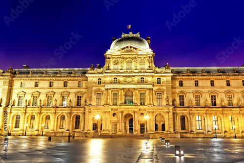 PARIS - SEPTEMBER 17. Glass pyramid and the Louvre museum on Sep #57152404