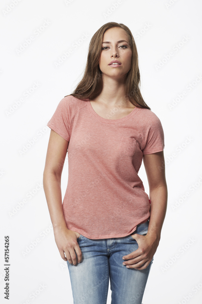 Portrait of young woman in studio Portrait of young woman in studio