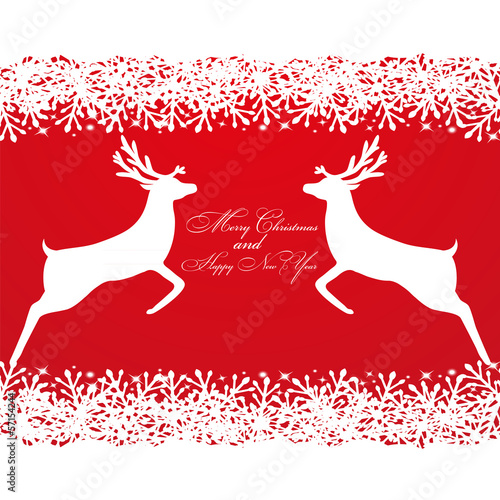 Merry Christmas background with snowflakes