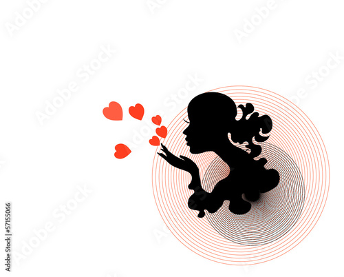girl with a kiss