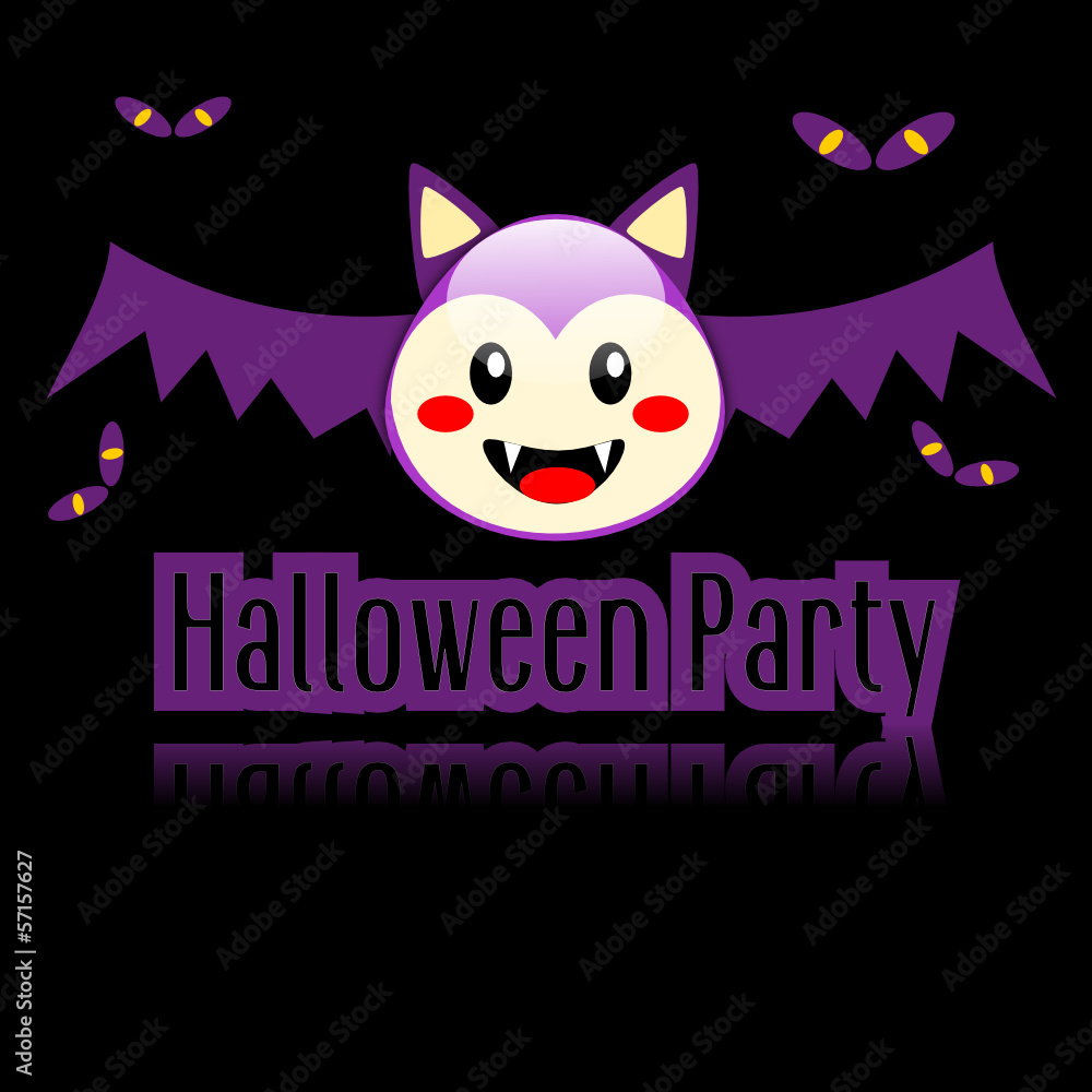 Halloween party background with bat Halloween party background with bat
