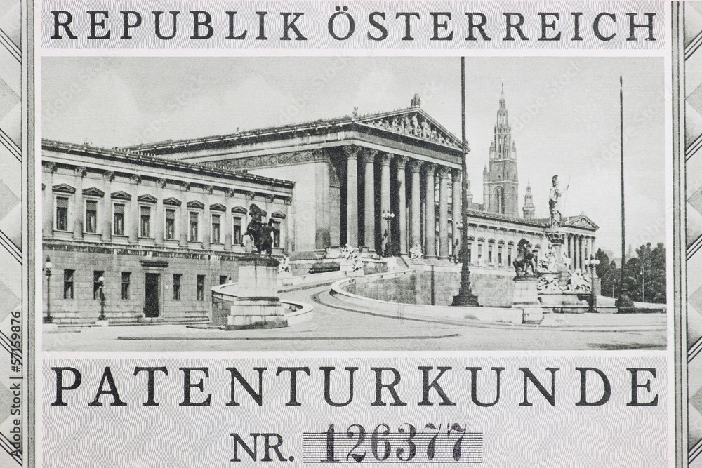 Fototapeta premium österreichische Patenturkunde
