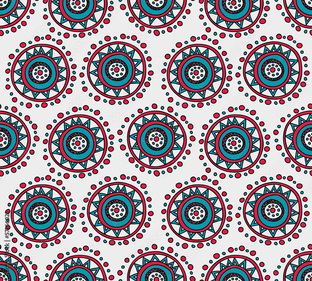 Fototapeta premium seamless hand drawn abstract doodle pattern