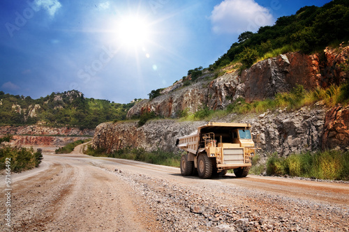 Obraz na plátně dump trucks