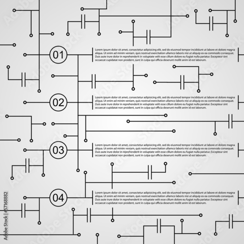 Vector microchip abstract infographic. Modern design template