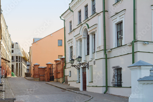 Old small street in Minsk  Belarus