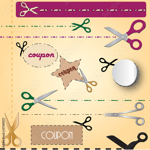 Coupon Cut - Vector Illustration