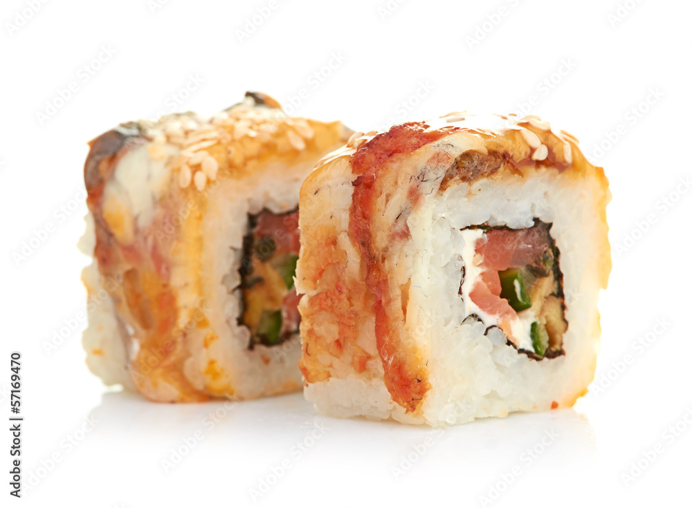 sushi isolated on white sushi isolated on white