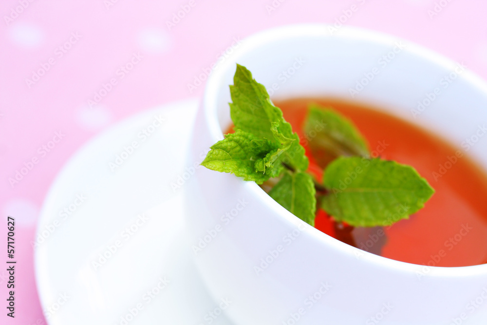 Mint tea close up Mint tea close up