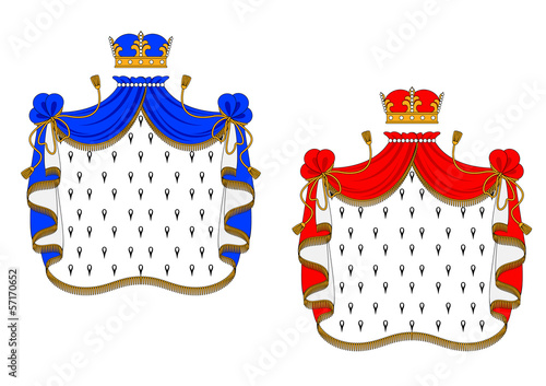 Red and blue royal mantles