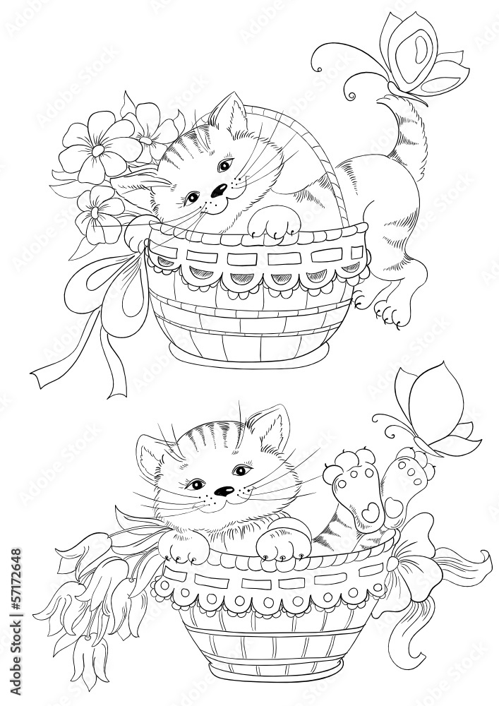 Flowers with basket