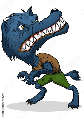 Cartoon illustration of a werewolf © rudall30