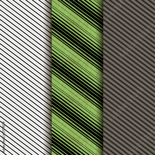 Set of 3: Seamless patern with diagonal lines. Eps10