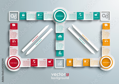 Double Big Colored Arrows Banners Batched Rectangles