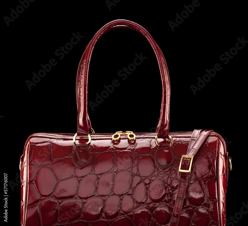 woman's handbag on black