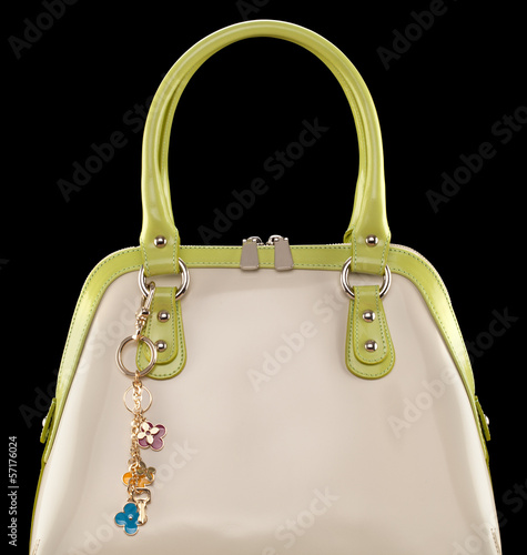 woman's handbag on black