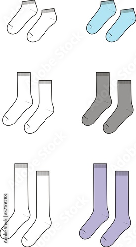 Vector illustration of socks