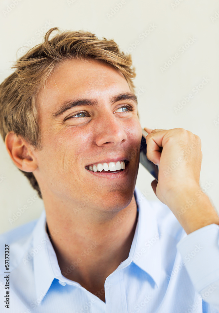 Man Talking on Smart Phone Man Talking on Smart Phone