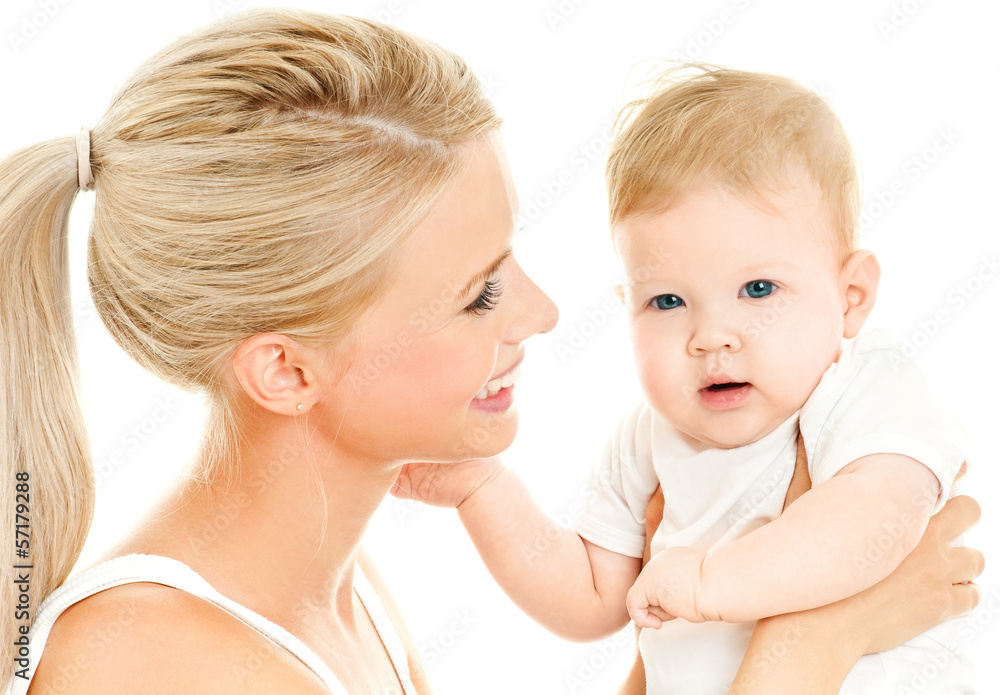 happy mother with baby happy mother with baby