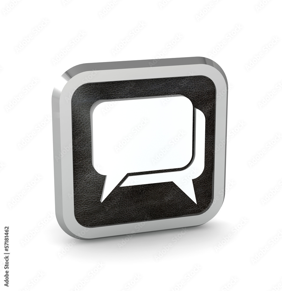 Naklejka premium black dialog icon on a white background