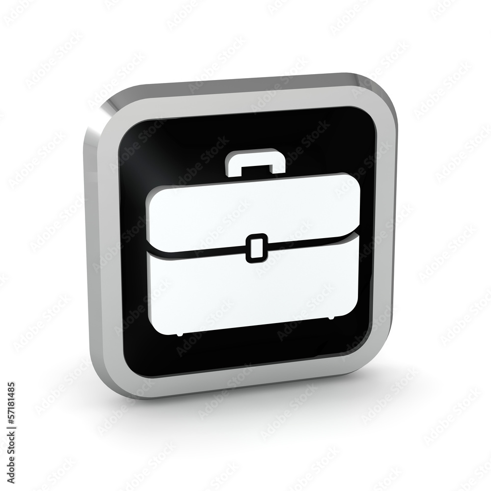 black briefcase icon on a white background black briefcase icon on a white background