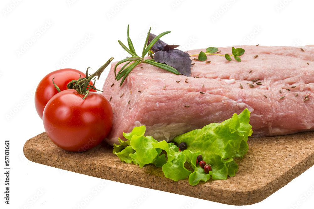 Raw pork meat