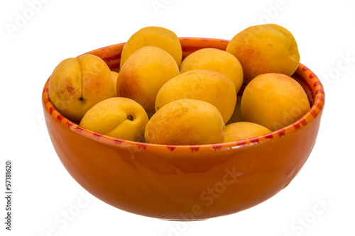Yellow ripe apricots