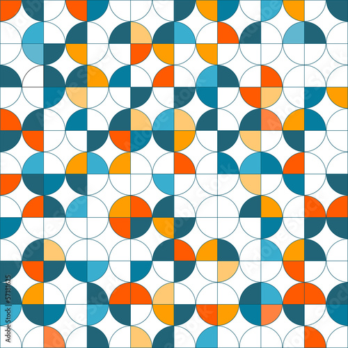 seamless pattern of circles.abstract geometric background.vector