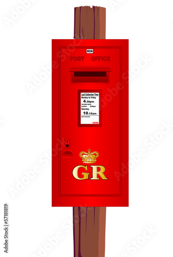 Post Mounted Post Box.
