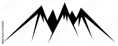 illustration of mountains on white background