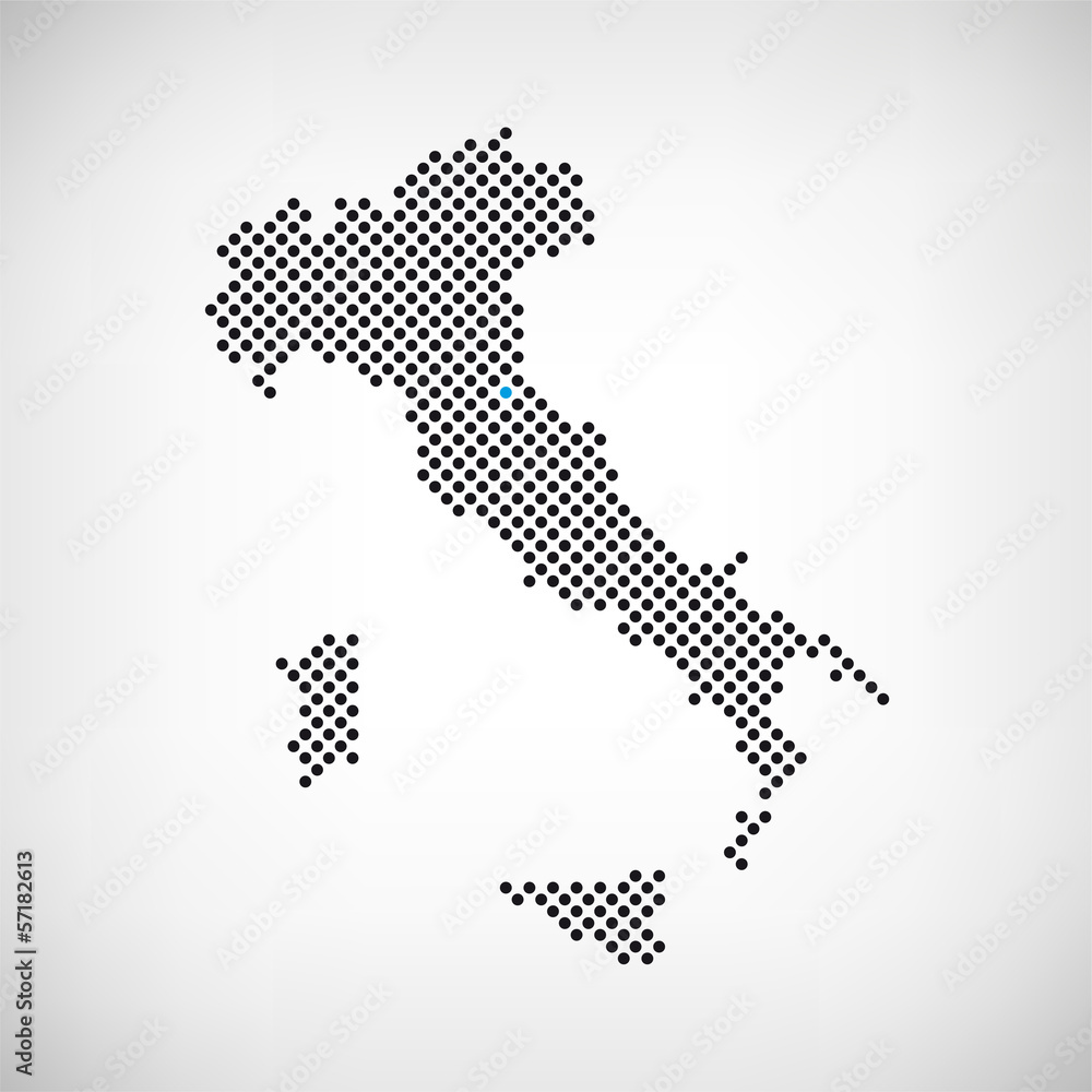 San Marino Italien Karte punktiert