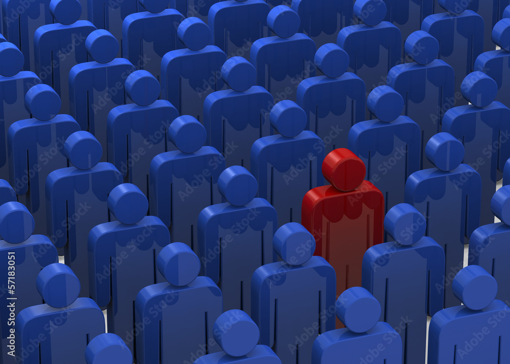 Obraz premium CROWD OF USERS - 3D
