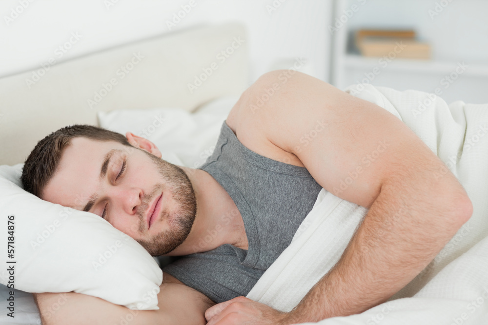 Handsome man sleeping Handsome man sleeping