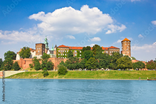 Beautiful medieval Wawel Castle, Cracow, Poland