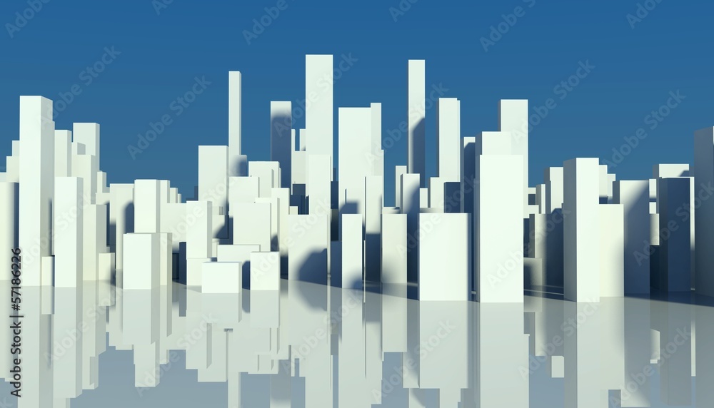 3d model of miniature city downtown, Arch concept