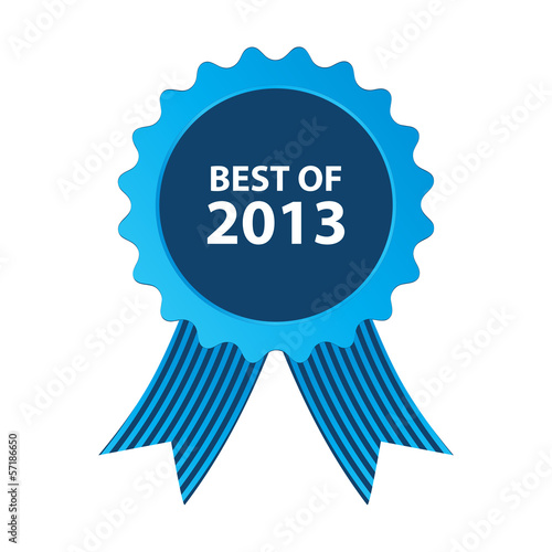 blue best of 2013 badge with ribbon