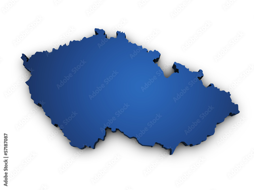 Map Of Czech Republic 3d Shape