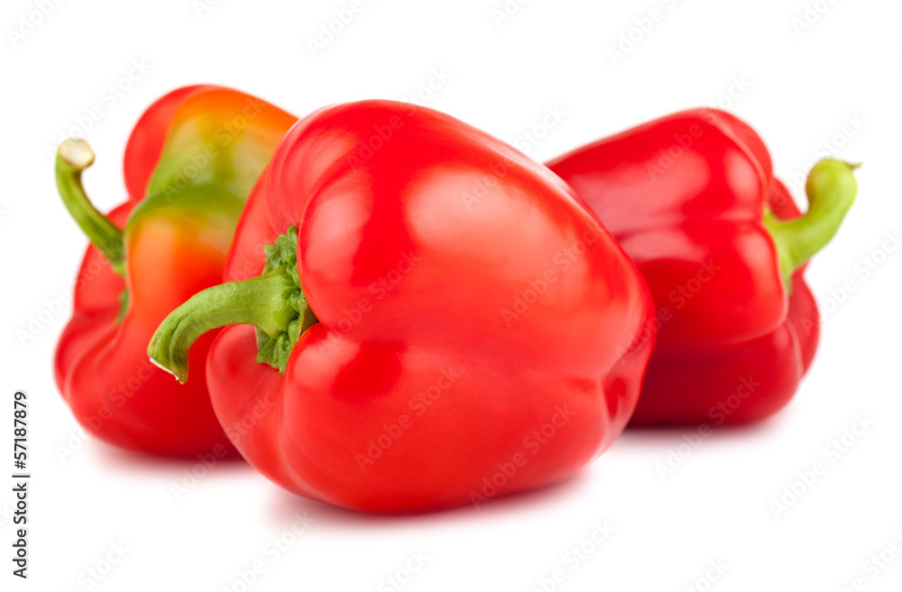 Three ripe sweet peppers Three ripe sweet peppers
