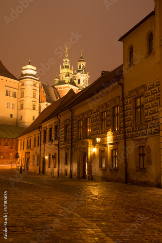 Kanonicza street in Old Town and Wawel castle, Krakow #57188635