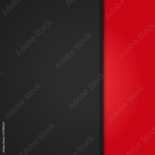 black leather background panel on red