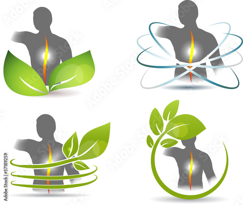 Human spine, vertebral column health care design