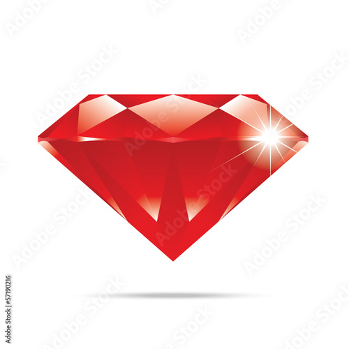 popular red diamond isolated realistic high quality elements vec